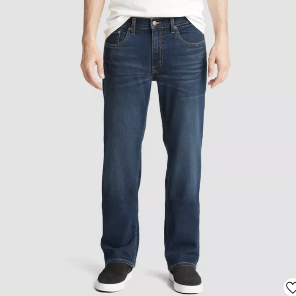 New Denizen From Levi's Men's Blue Tint 285 Relaxed Fit Straight Leg Jeans 40x30